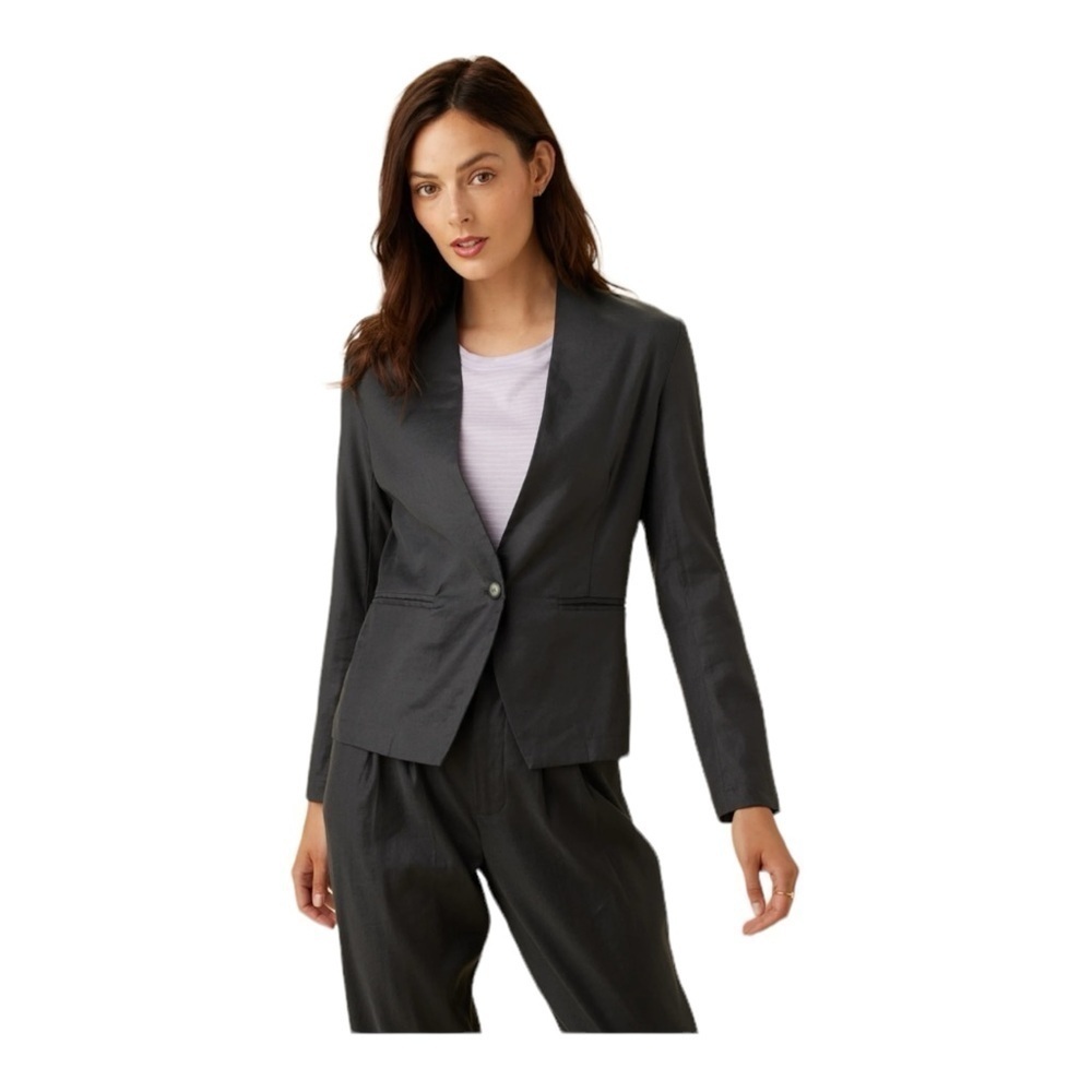 Amour Vert Meredith Femme Fête Blazer in Pewter NWT